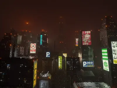 Sci-Fi Cyberpunk Low Poly Building Kit Bash - C4D Octane 3D model