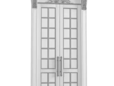 Sliding doors Aged Beveled Accent mirror 3D model
