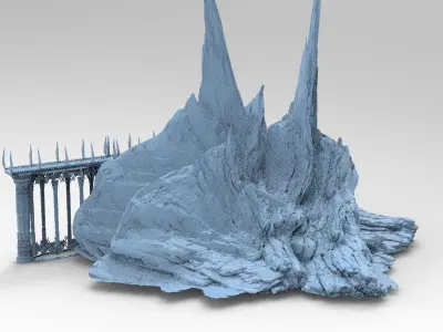 Persian Fort Ruin Bridge 3D model