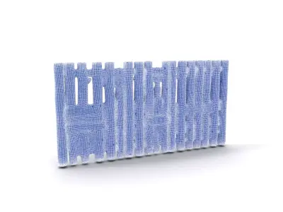 Rustic Wooden Fence model pack Low-poly 3D model