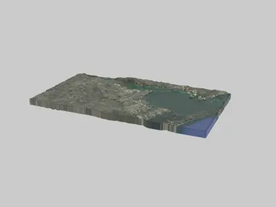 Corpus Christi City Low-poly 3D model