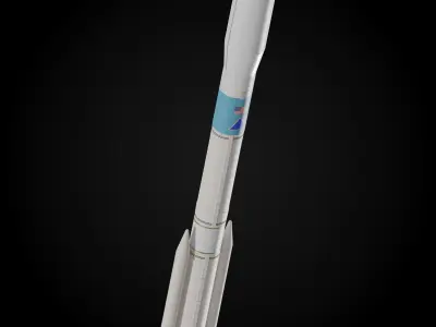 Delta Lite rocket 3D model
