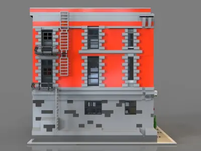 Lego Headquarters Low-poly 3D model