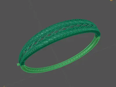 Womens Bracelets Bangles 3DM STL OBJ With Details  3D print model