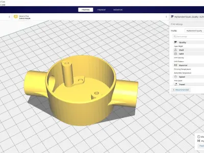 20mm-2-way-Junction-Box pipe fitting 3D print model