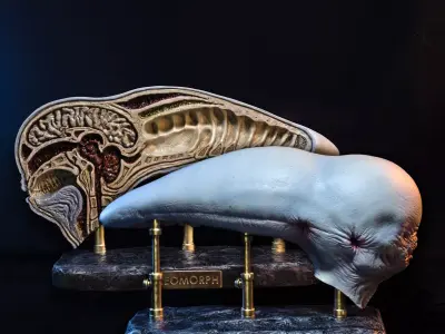 Alien covenant - Dissected neomorph head - Davids Lab  3D print model