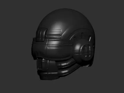 helmet high poly sculpt 3d printable  3D model 161