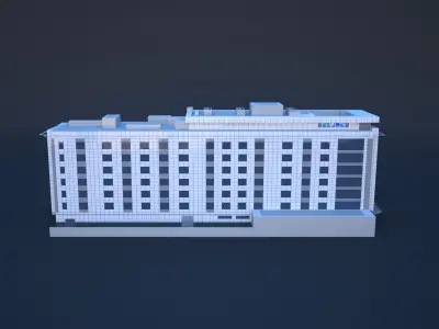 DUBAI FLORA ALBARSHA HOTEL Low-poly 3D model