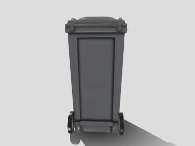 Recycle bin Low-poly 3D model