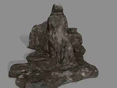 Jesus rock Low-poly 3D model
