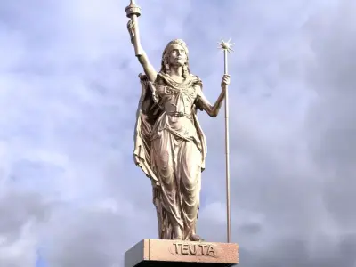 Queen Teuta Statue Grand Bust  3D model