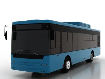 Bus Bogdan A70522 Low Low-poly 3D model