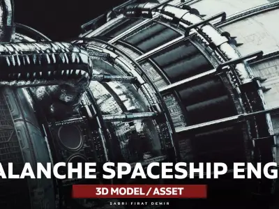 Avalanche Space Engine Low-poly 3D model