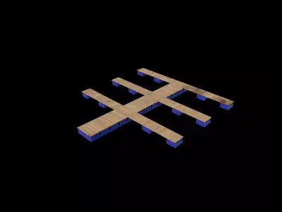 floating dock system  3D model