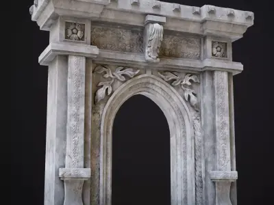 Antique Stone Arch Low-poly 3D model
