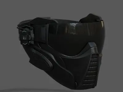 Scifi mask helmet futuristic technology space millitary fantasy  Low-poly 3D model