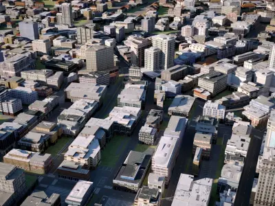 City 25 Low-poly 3D model