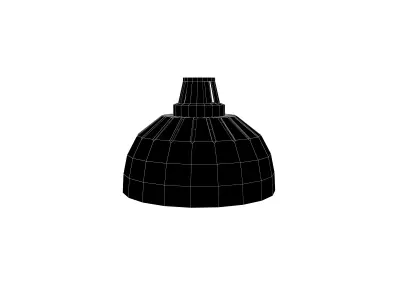 Red lampshade v1 001 Low-poly 3D model