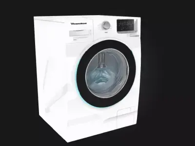 Washer Whirlwind  Dynamic Spin with Retro-Futuristic Flair 3D model