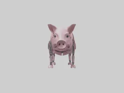 Robot version of a pig model 3D model