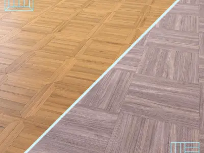 Parquet - Laminate - Wooden floor 2 in 1 Low-poly 3D model 124