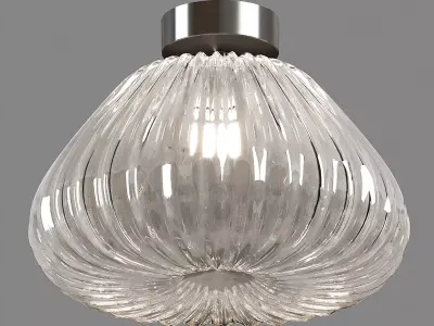 DIAMANTE ceiling light with clear glass shade 3D model