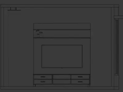 TV Rack Free low-poly 3D model