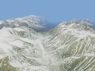 Mountains Valley Range - Tatshenshini-Alsek Provincial Park 3D model