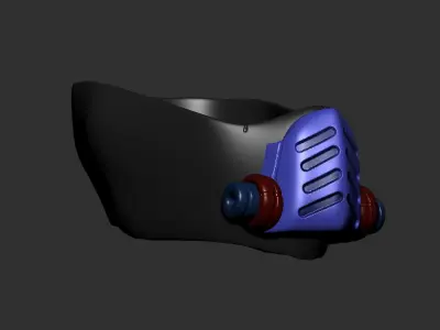 gas mask helmet scifi high poly sculpt 3d printable  3D model order