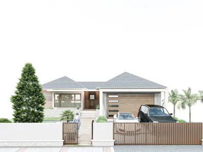 3D Modeling Architecture Modern Residence 3D model