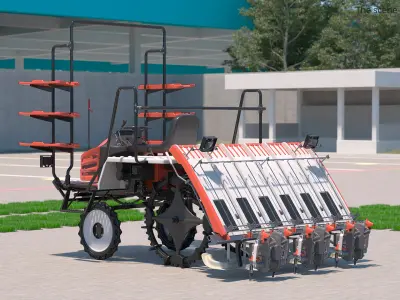  Rice Planting Machine In Operation Mode 