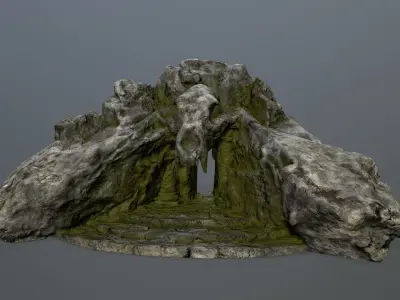 Skull Gate 10 Low-poly 3D model