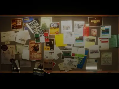 Flyer Bulletin Board 3D model