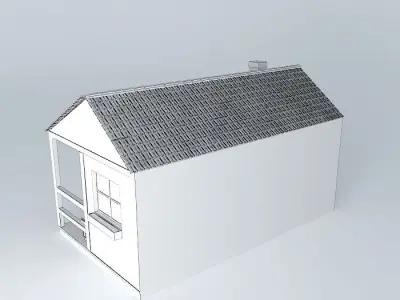 Small wooden house Free 3D model
