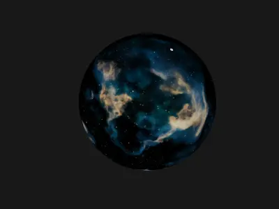 HDRI Panoramic Sky - VR 360 starfield extreme space environment Low-poly 3D model