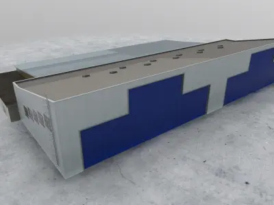 LBSF Hangar 5 Low-poly 3D model