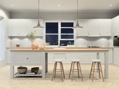 Redshift - C4D Scene files - French Country Kitchen Interior 3D model