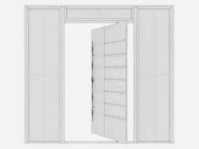 Aluminium door 59 3D model