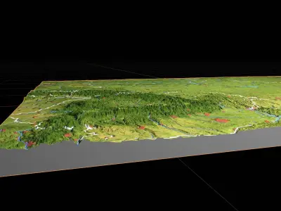 Ukraine High resolution 3D relief maps 3D model