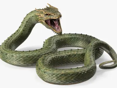  Mythical Dragons Realistic Rigged for Maya Collection 2 