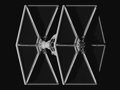 Classic Tie Fighter Low-poly 3D model