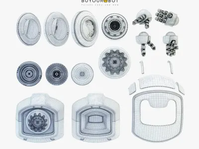 Dog walker XII 3D model