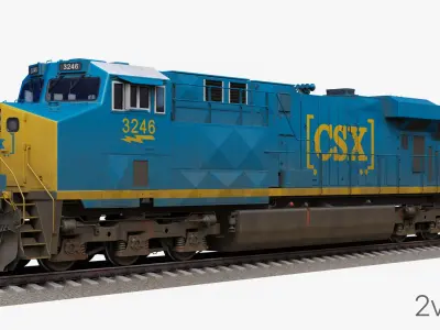  Train GE ES44AC Locomotive and Coal Gondola CSX Transportation 