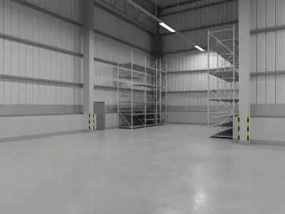Warehouse Interior 9 Low-poly 3D model