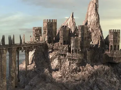 Desert Fort Otteman empire 3D model