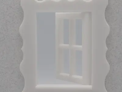 Functional Single window style 1 multi-color and multi-material  3D print model