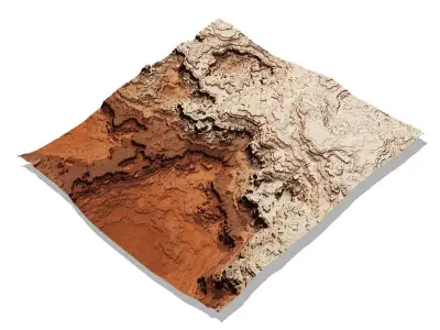 Canyon terrain 3D model