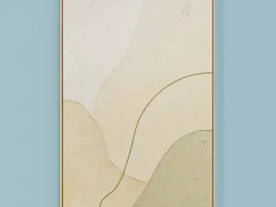 painting photo frame 3d model Low-poly 3D model