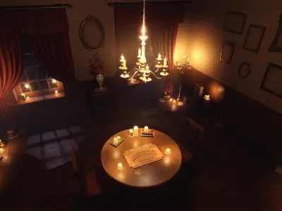Victorian Mystery Room - Game ready Environment Low-poly 3D model