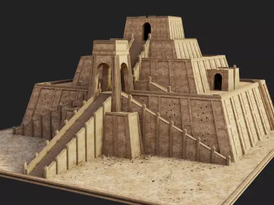 Ziggurat temple 3D model